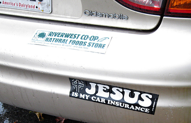 badge: jesus is my car insurance